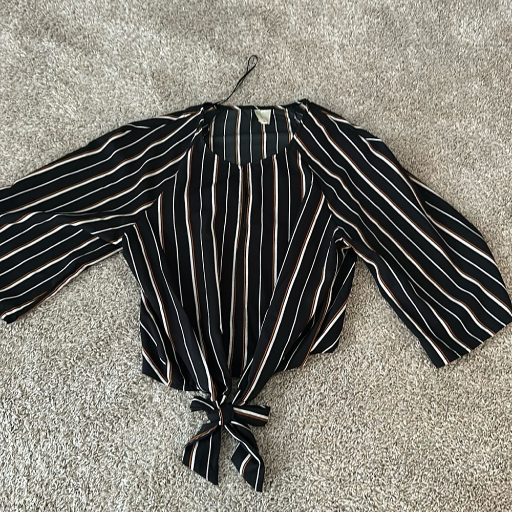 Stripped blouse 3/4 sleeve